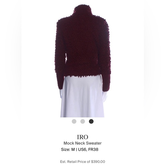 IRO Mock Neck Sweater size medium/US 6/for 38 - Picture 3 of 13